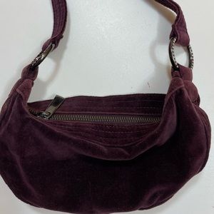 Express velveteen purple bag